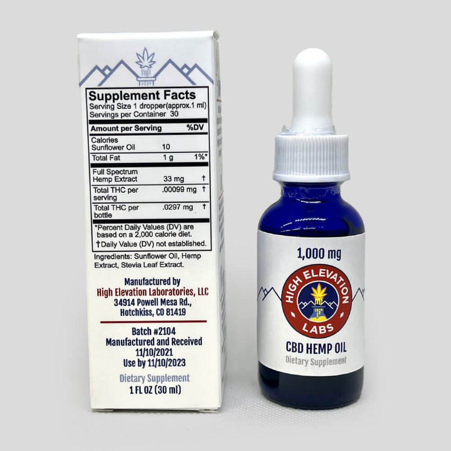 Full Spectrum Hemp Oil - 1000 mg